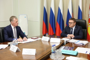 Алексей Текслер провел рабочую встречу с заместителем генерального директора Госкорпорации «Росатом» по работе с регионами Александром Горовым.